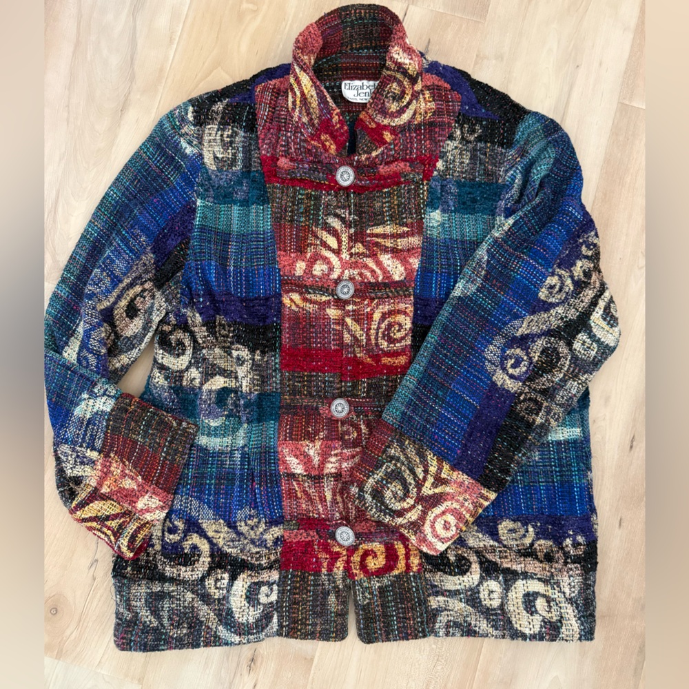 Boho Multicolor Patchwork Utility Jacket - image 4